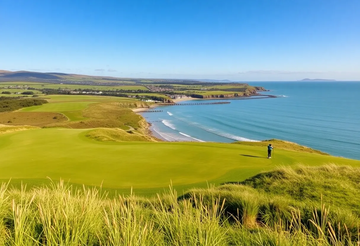 St Enodoc Golf Club with coastal views