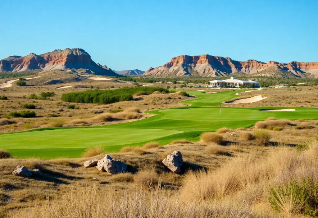 The new golf course at Streamsong Golf Resort with picturesque landscape