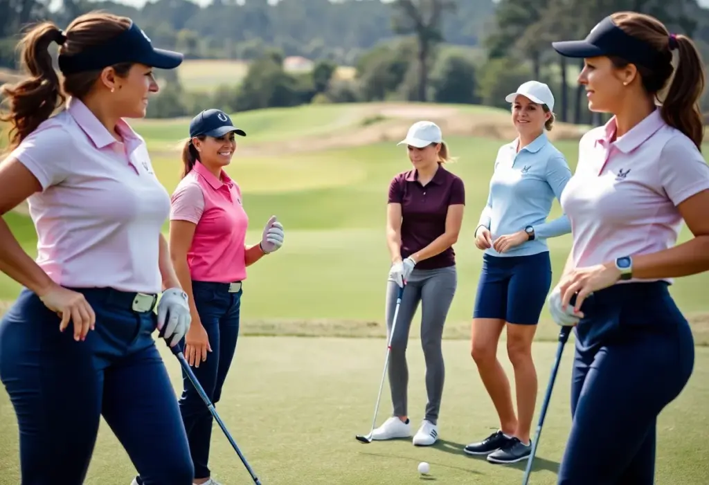 Female golfers from Team Thailand preparing for International Crown 2025