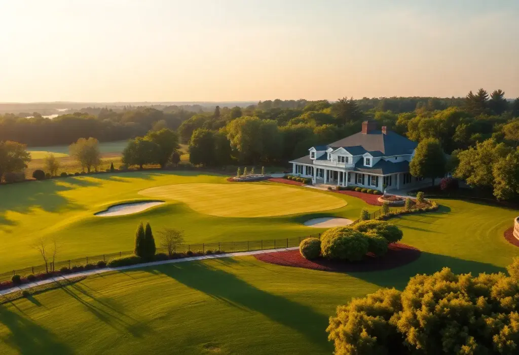 Golfers enjoying the exclusive K-Club course surrounded by lush landscapes