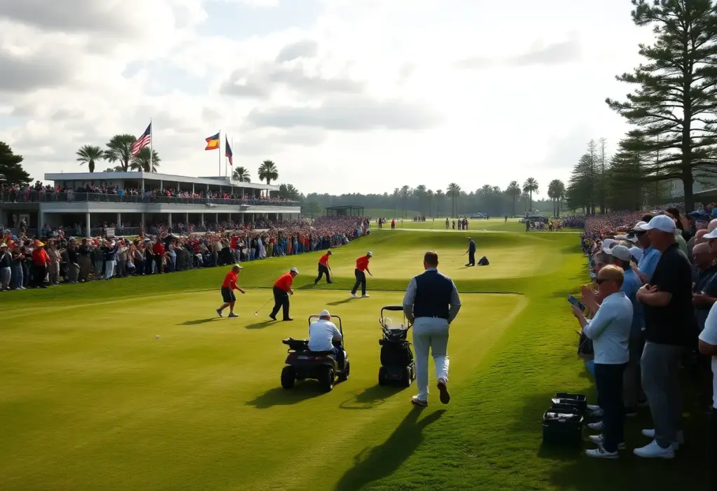 Preparations for The Open Championship golf tournament in Portrush