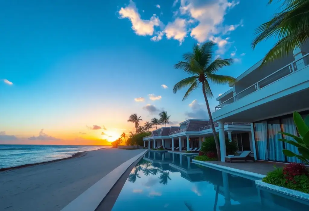 Luxury beachfront villas at Tortuga Bay Hotel in Punta Cana