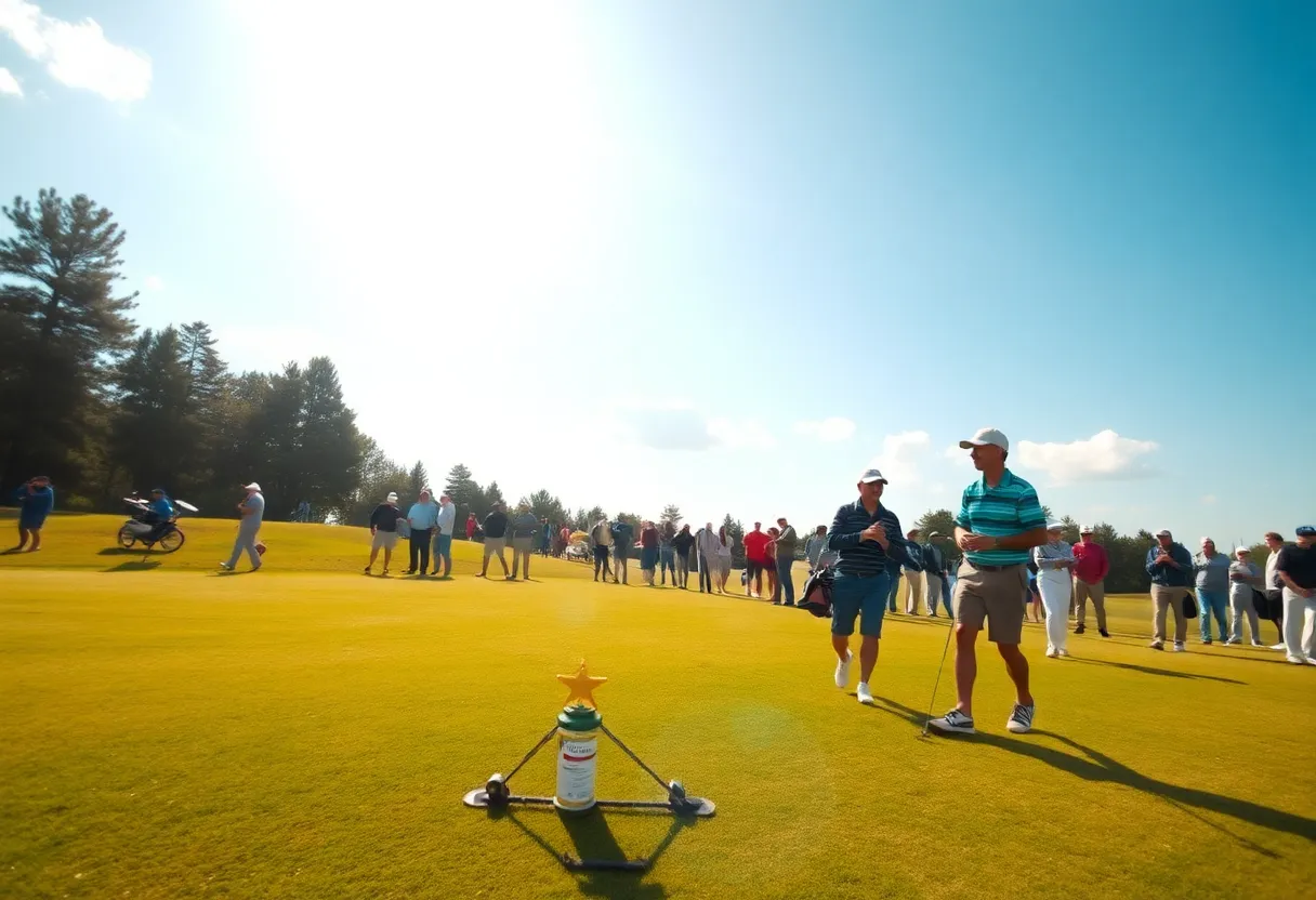 Golf tournament with players at Katameya Dunes Golf Club.