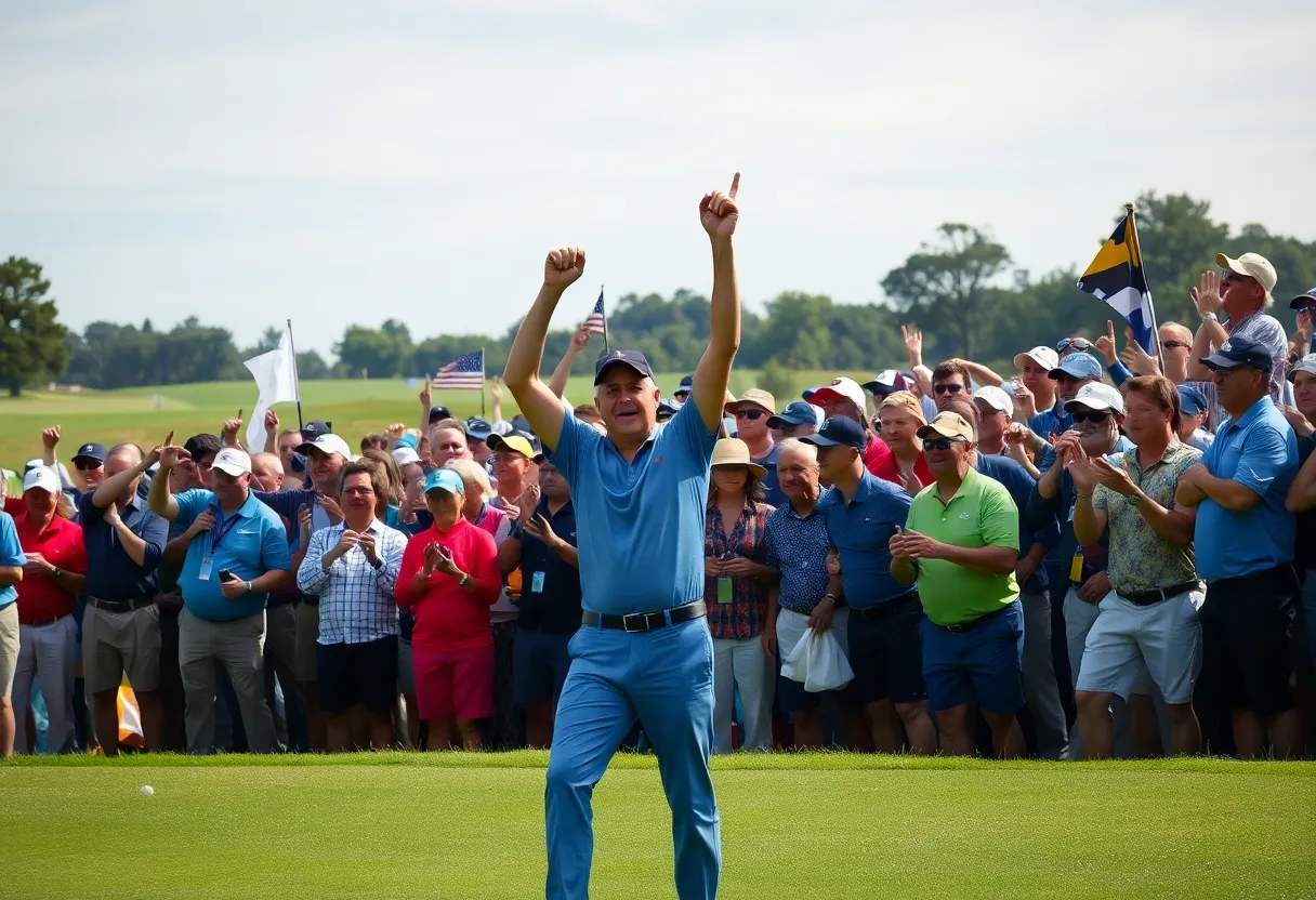 Fans reacting negatively during the Ryder Cup event