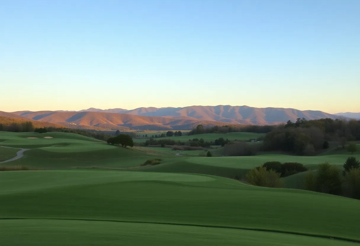 A stunning Virginia golf course with beautiful landscapes