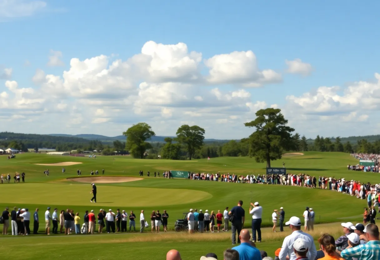 Golfers competing at the 2025 U.S. Open at Oakmont Country Club