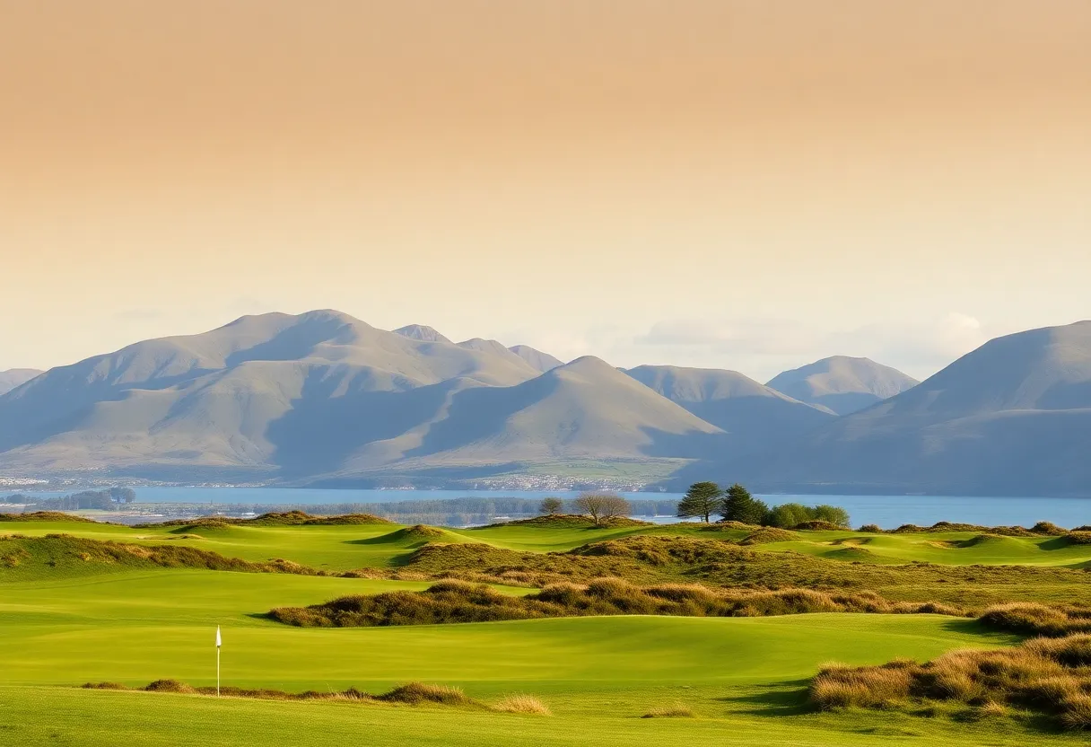 Scenic view of Aberdovey Golf Club
