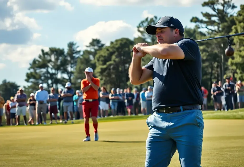 Golfers competing at the Abu Dhabi HSBC Championship