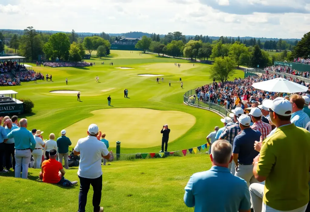 Golfers playing at the Abu Dhabi HSBC Championship