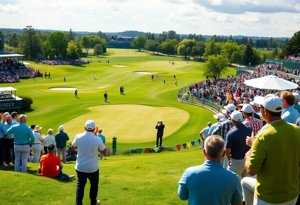 Golfers playing at the Abu Dhabi HSBC Championship