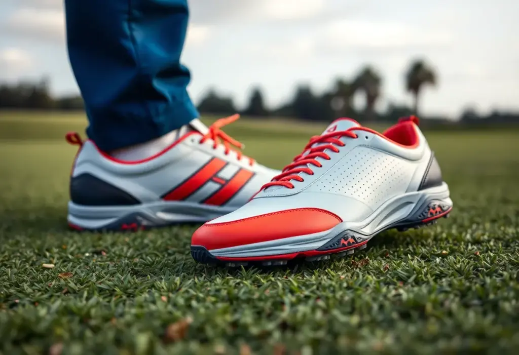 Limited edition Adidas TOUR360 golf shoes on grass