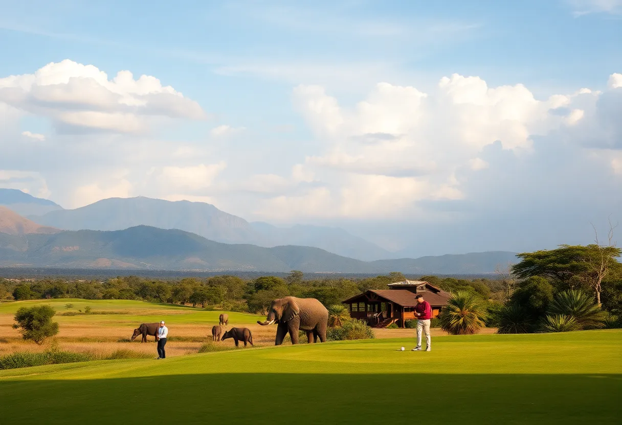 A scenic Kenyan golf course during the Africa Golf Classic 2026