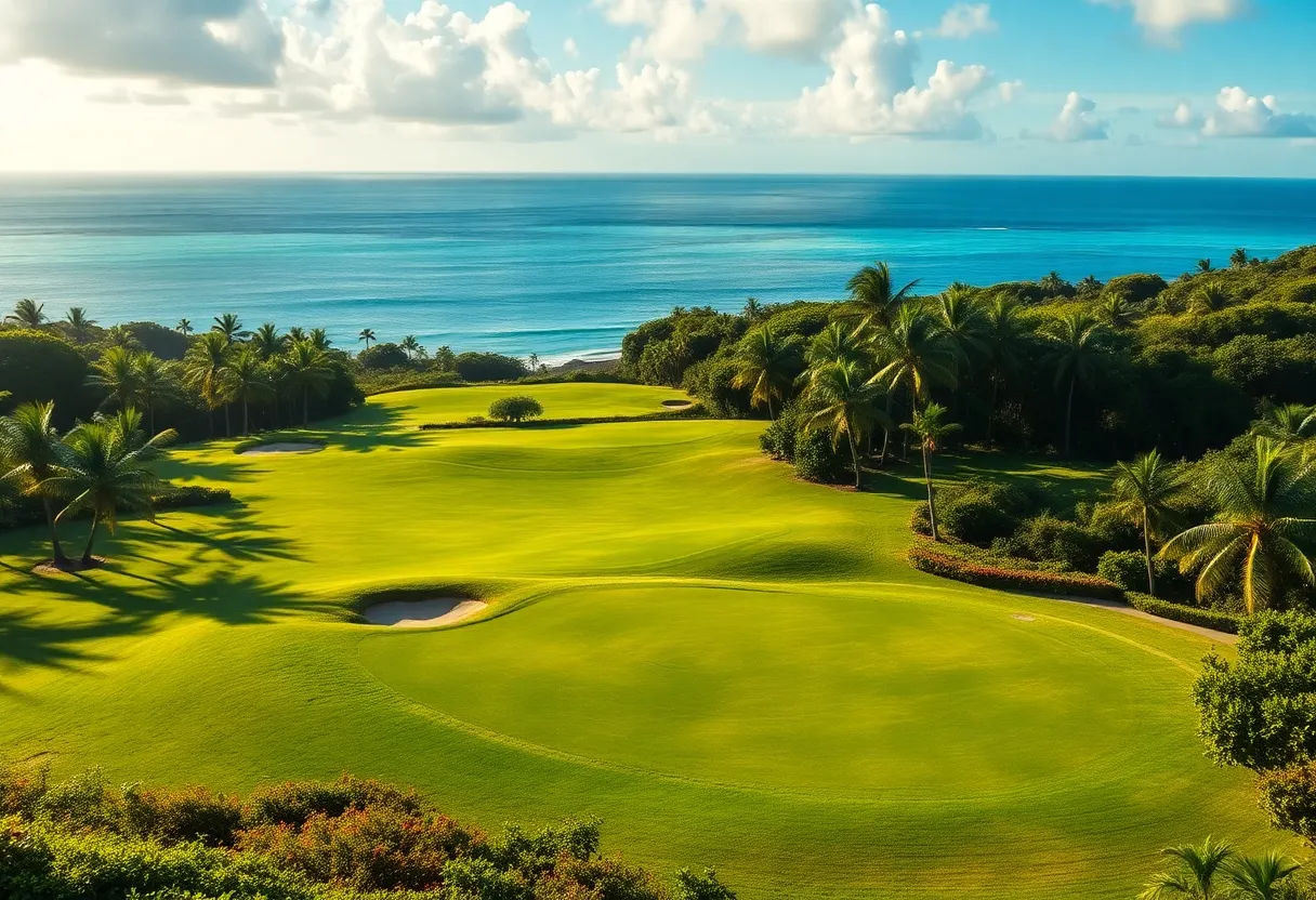 Scenic view of Apes Hill golf course in Barbados