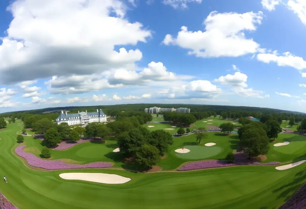 Lush fairways of Augusta National Golf Club during the Masters Tournament