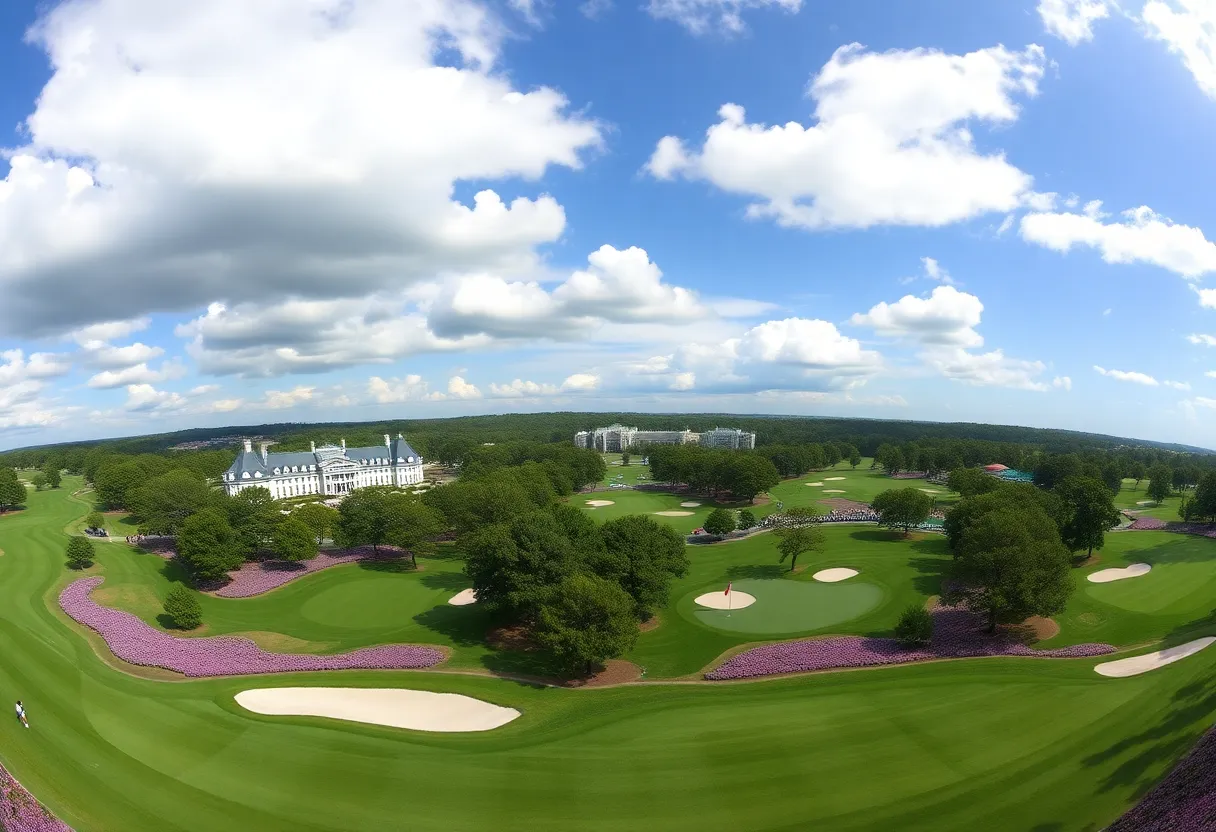 Lush fairways of Augusta National Golf Club during the Masters Tournament