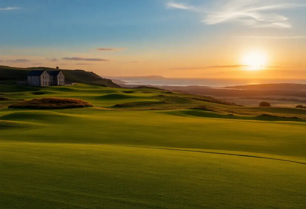 View of the lush greens at Ballybunion Golf Club
