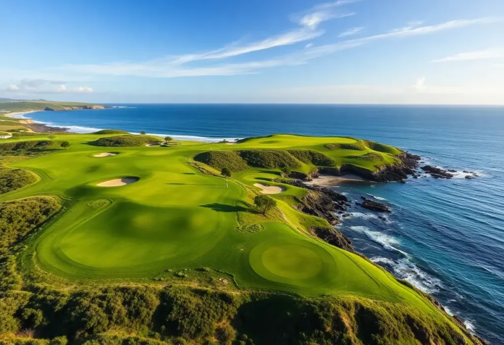 Stunning golf course overlooking the ocean