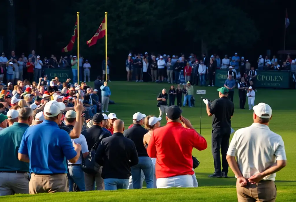 Spectators enjoying the atmosphere at the BMW Australian PGA Championship.