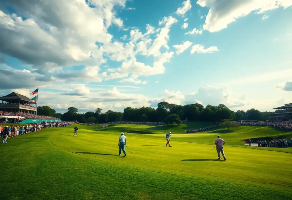 Golf players competing at Butterfield Bermuda Championship