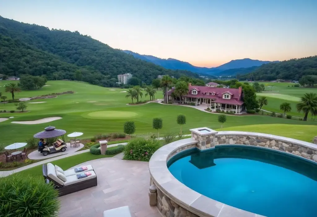 Scenic view of Carden Park, showcasing luxury accommodations and golf courses