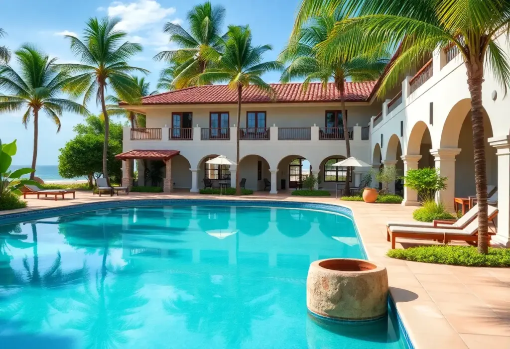 Lush gardens surrounding the Casa Velas adults-only resort