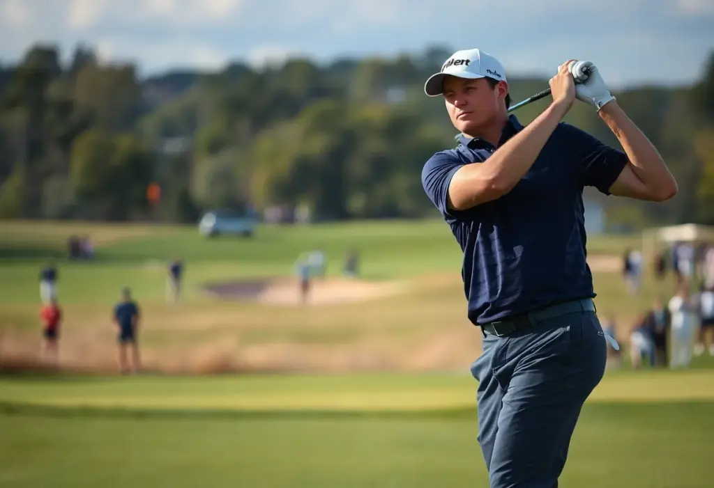 Professional golfer facing a suspension on a golf course