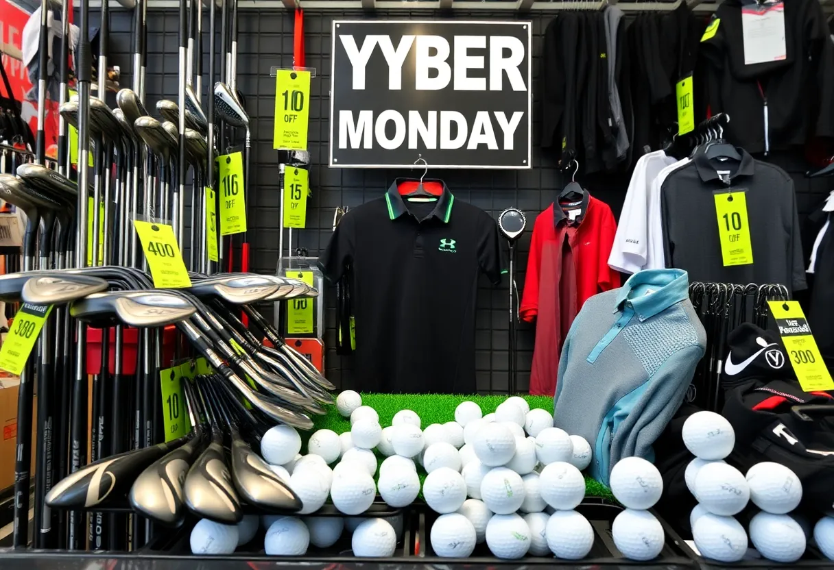Discounted golf equipment and apparel for Cyber Monday