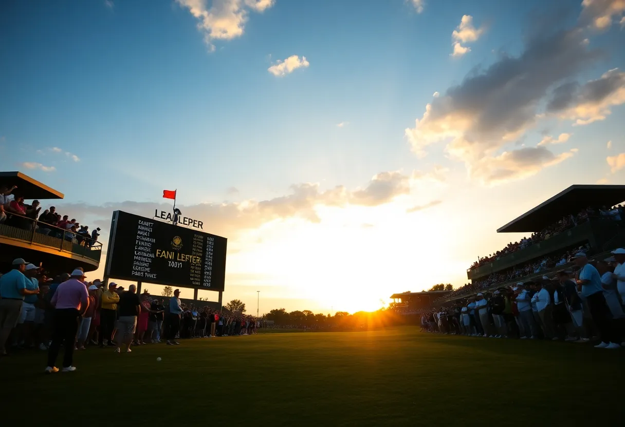 David Puig celebrating after winning the Australian PGA Championship.