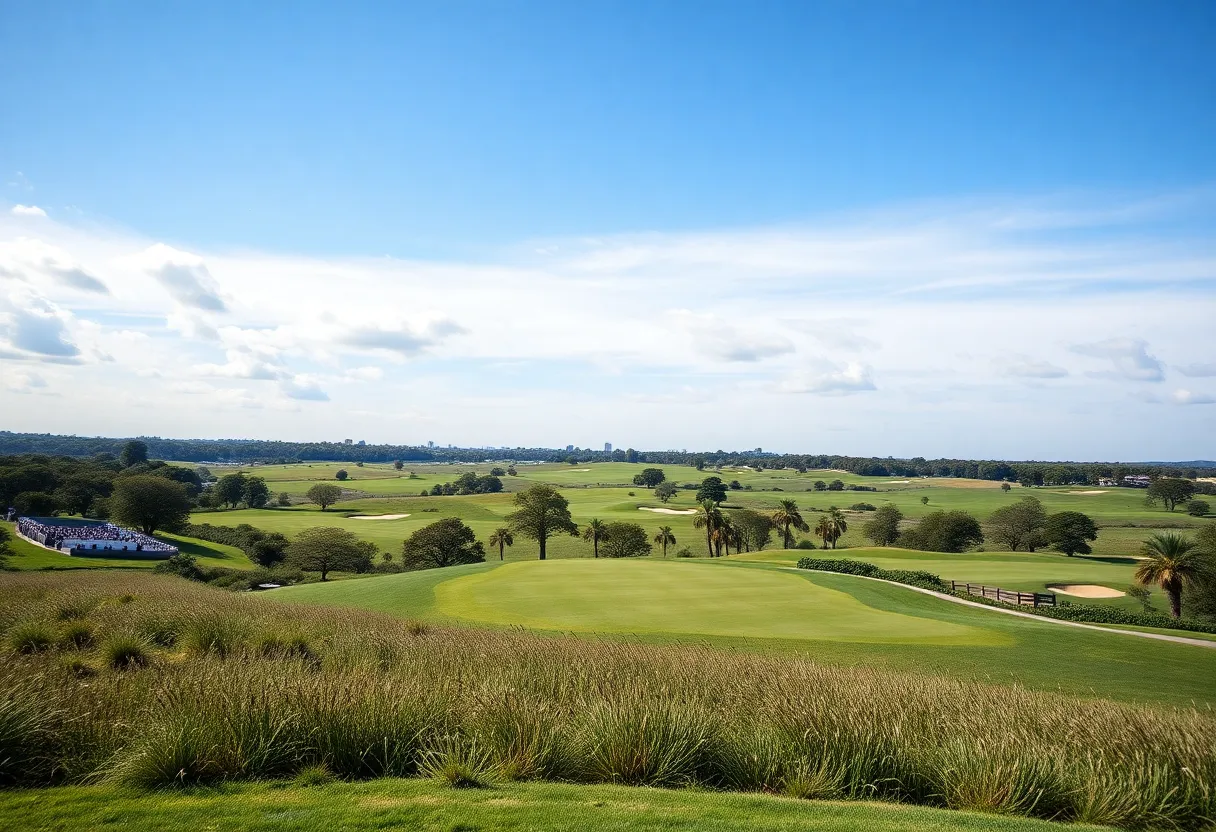 View of the golf course where the Australian PGA Championship took place