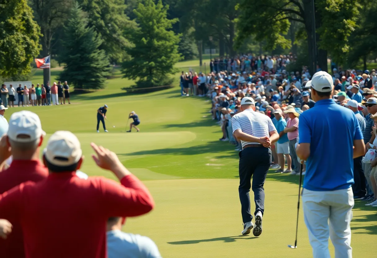 Professional golfers competing at a DP World Tour event