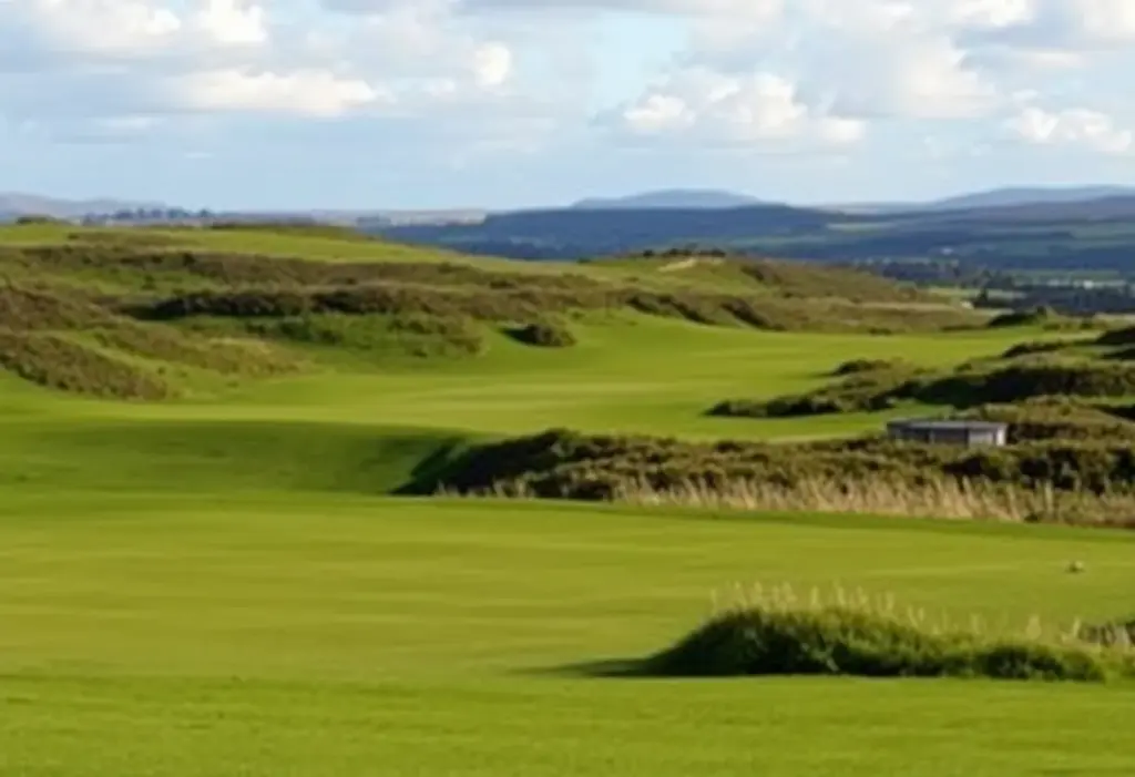 Scenic view of Dundonald Links golf course during daytime