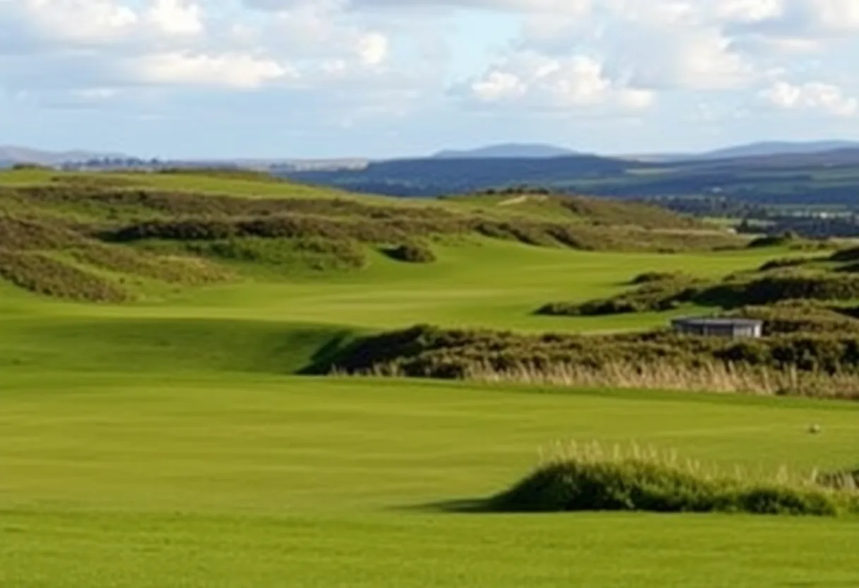 Scenic view of Dundonald Links golf course during daytime