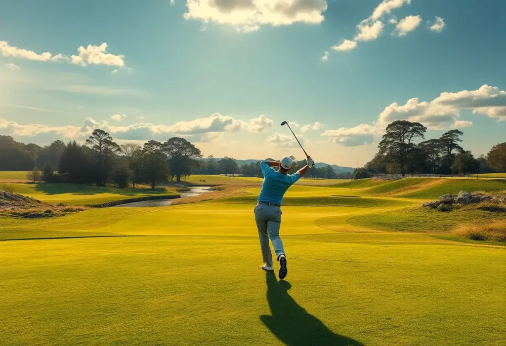 Felix Mory celebrating at the Rolex Grand Final golf tournament