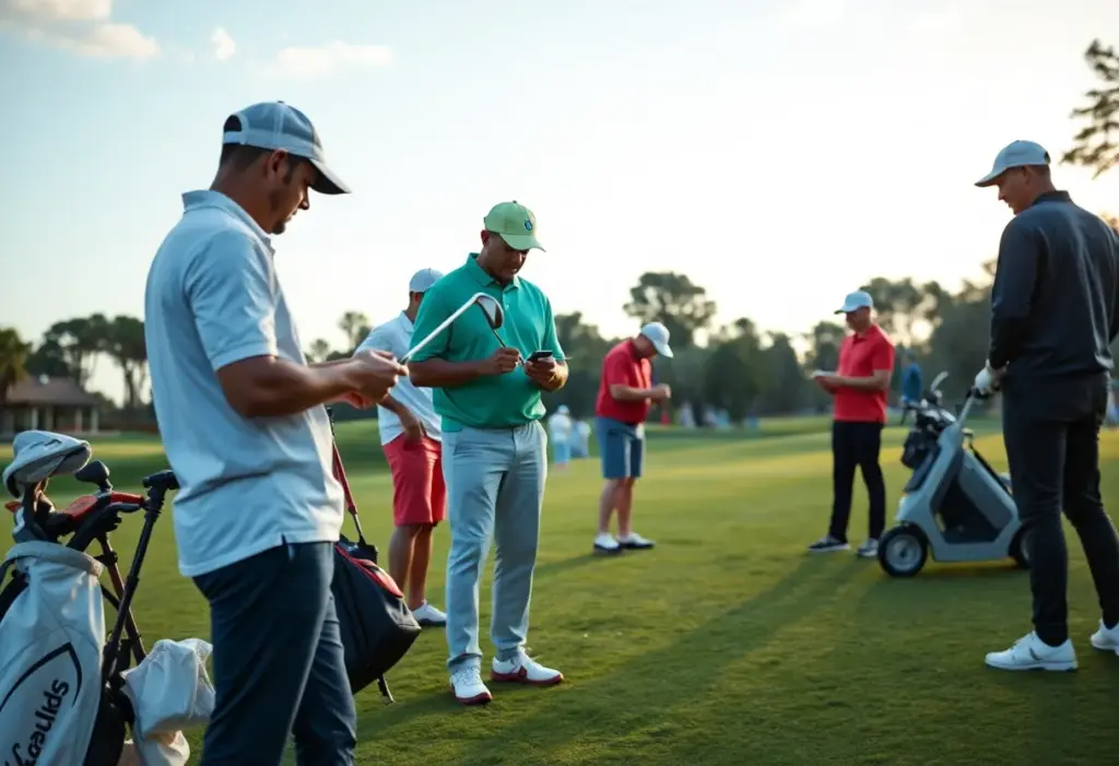 Golfer submitting scores under the World Handicap System.