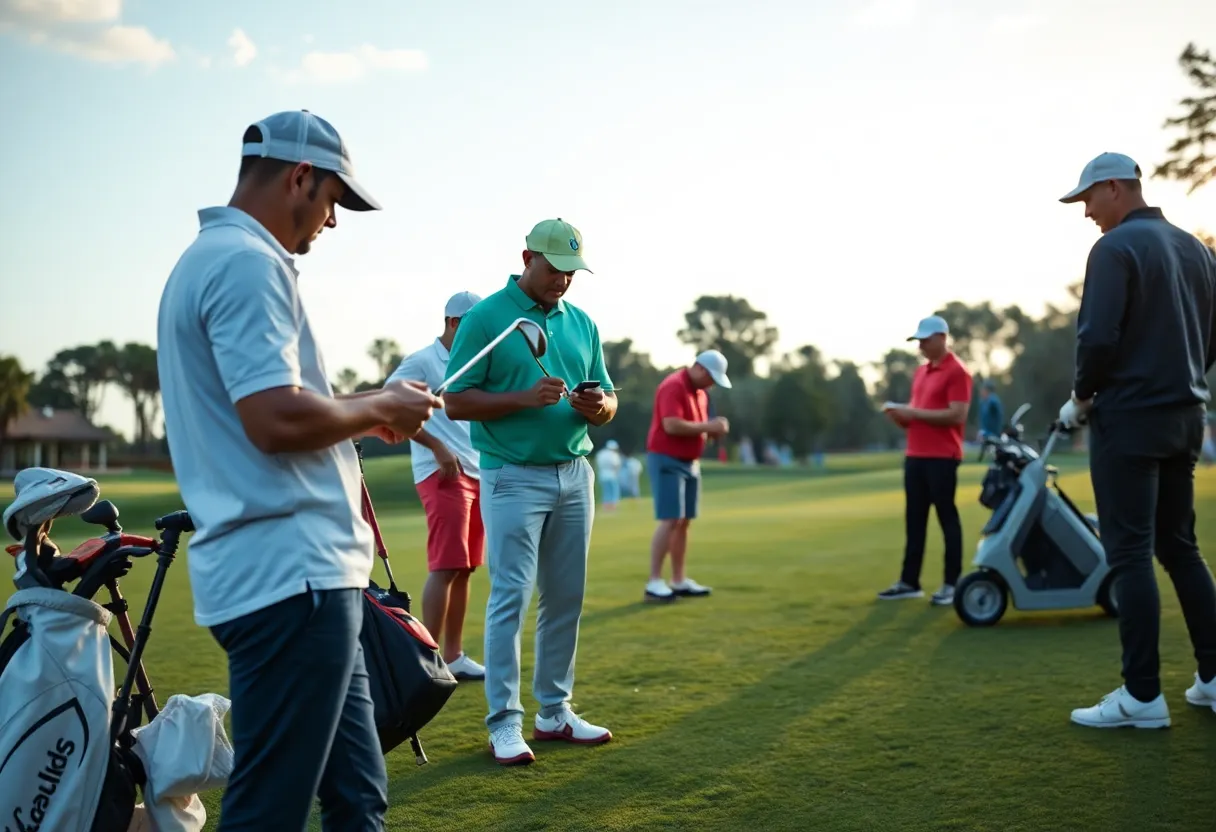 Golfer submitting scores under the World Handicap System.