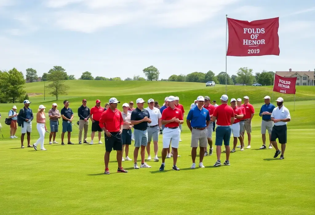 Collegiate teams at the Folds of Honor Golf Tournament