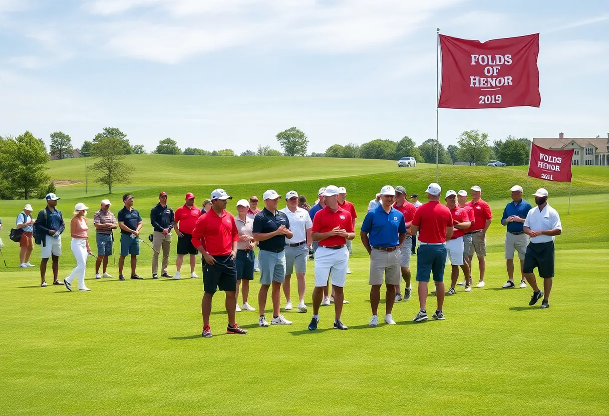 Collegiate teams at the Folds of Honor Golf Tournament