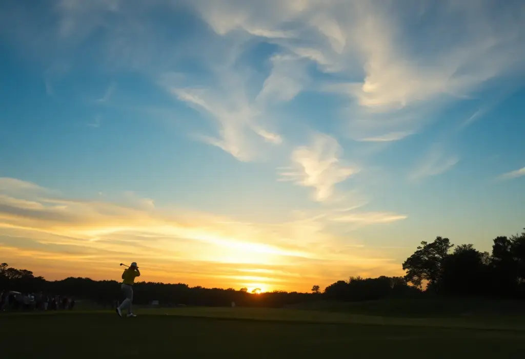 Golfers competing during the Genesis Scottish Open