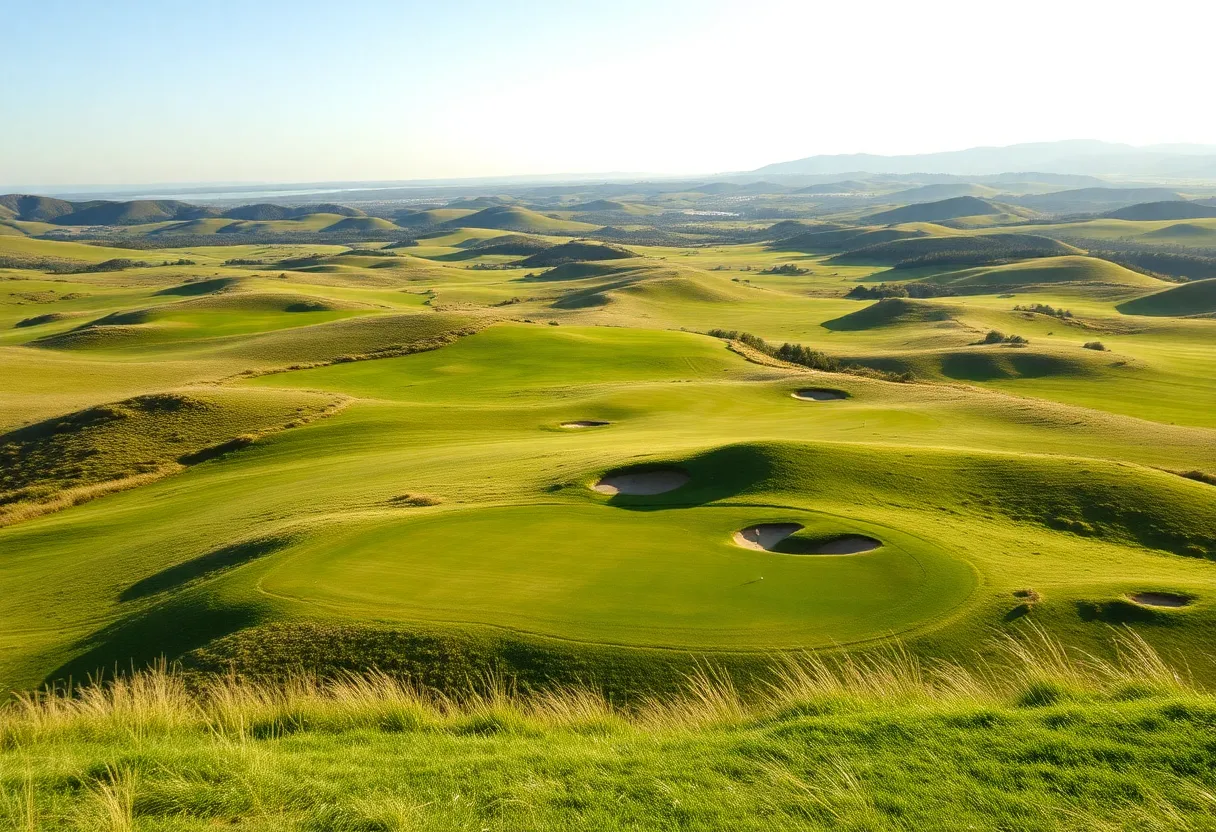 Stunning golf course landscape