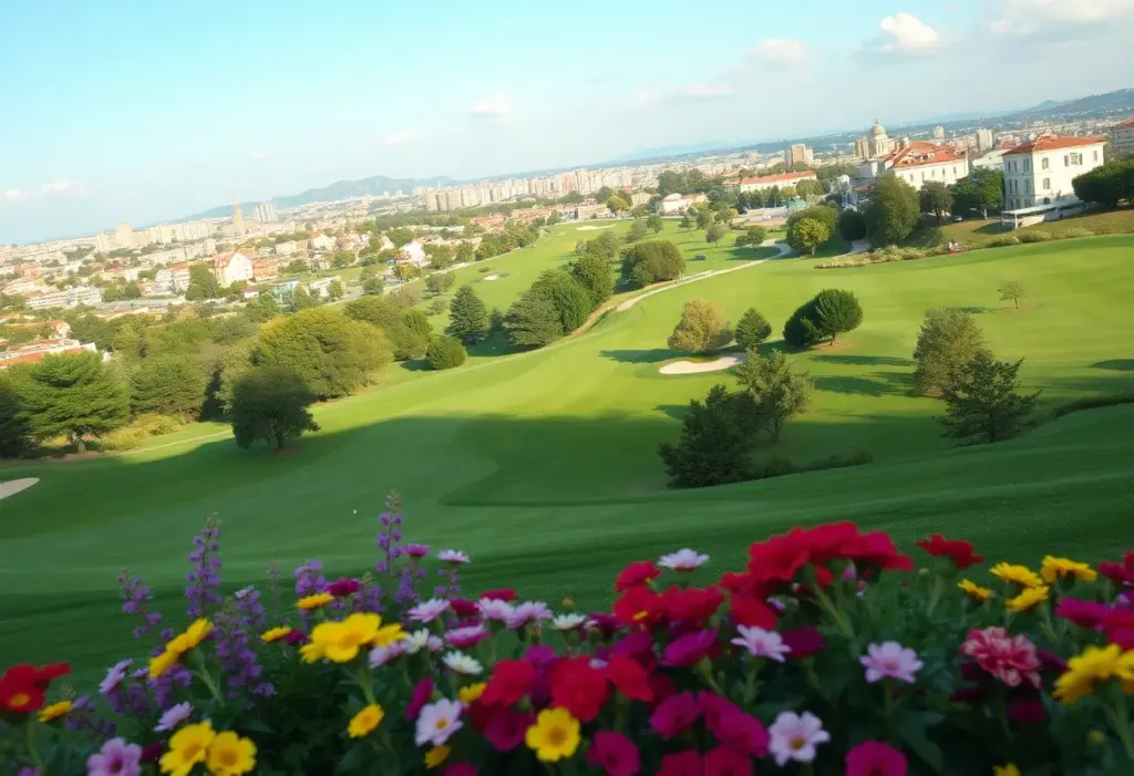 Beautiful golf course with green manicured lawns and vibrant scenery.
