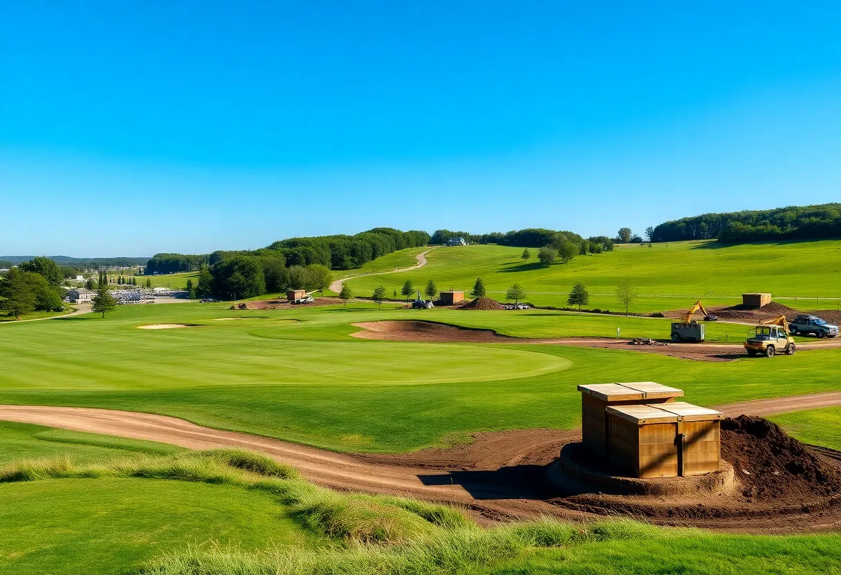 Renovated golf course at Joint Base Andrews being worked on