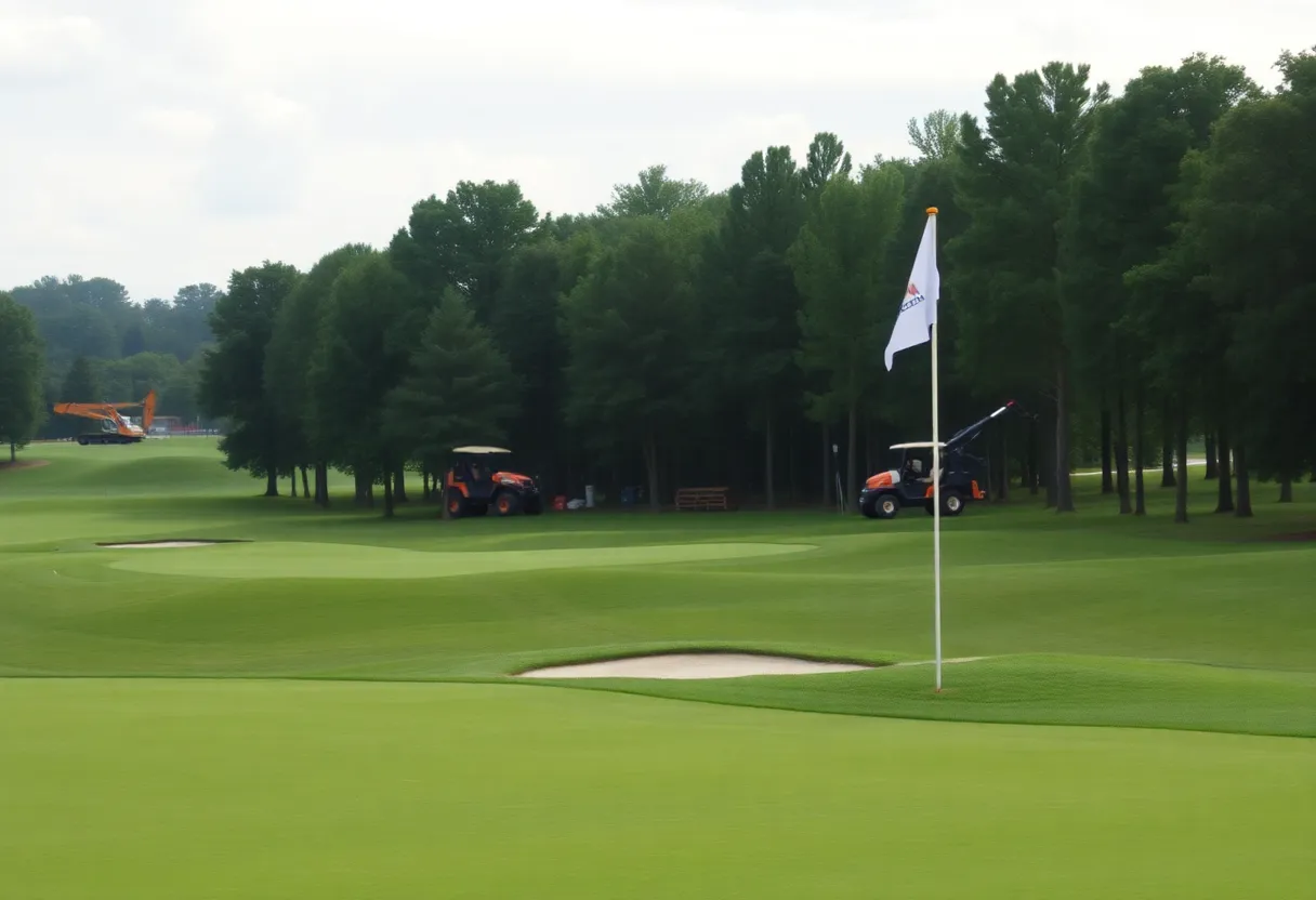 Renovation at a military golf course