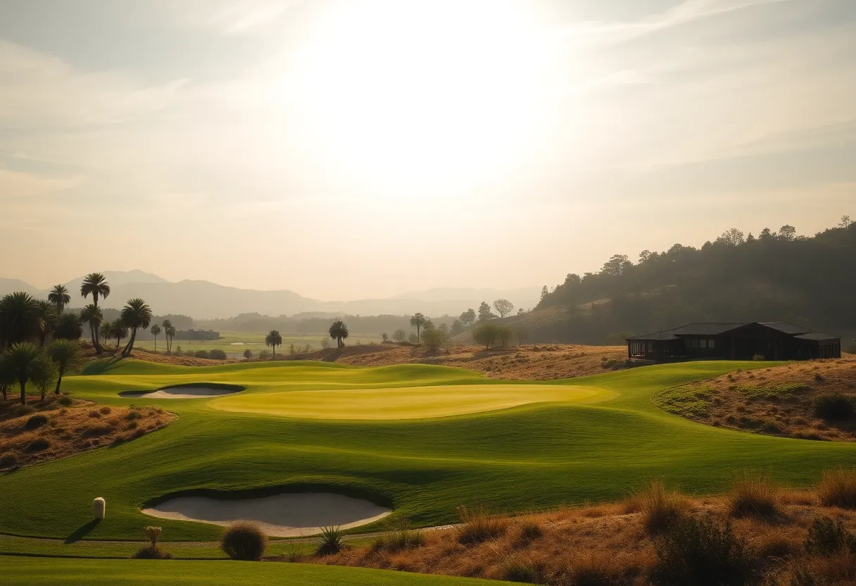 Representation of iconic golf courses and their evolution over time.
