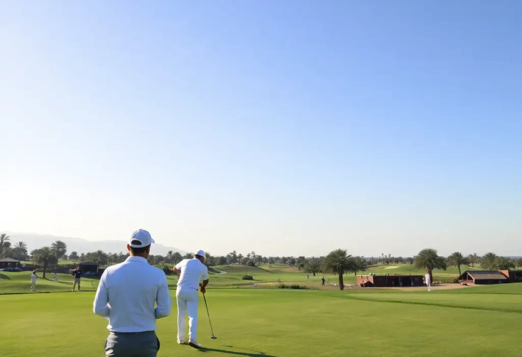 Golf tournament scene at the PIF Saudi International
