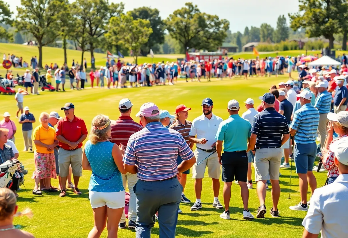 Exciting scene from the Grant Thornton Invitational, showcasing various teams and activities.