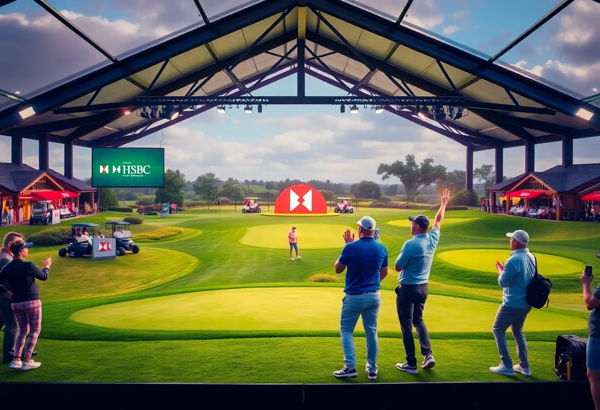Golfers at the HSBC Premier event at Emirates Golf Club