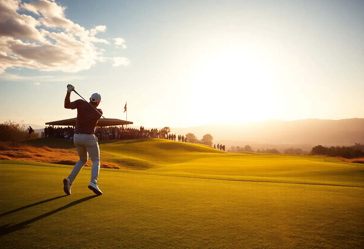 Golfer Jack Yule in action during a tournament