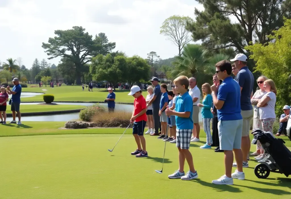 Young golfers competing in the Junior Golf Cup 2025 at The Leela Ambience Gurugram