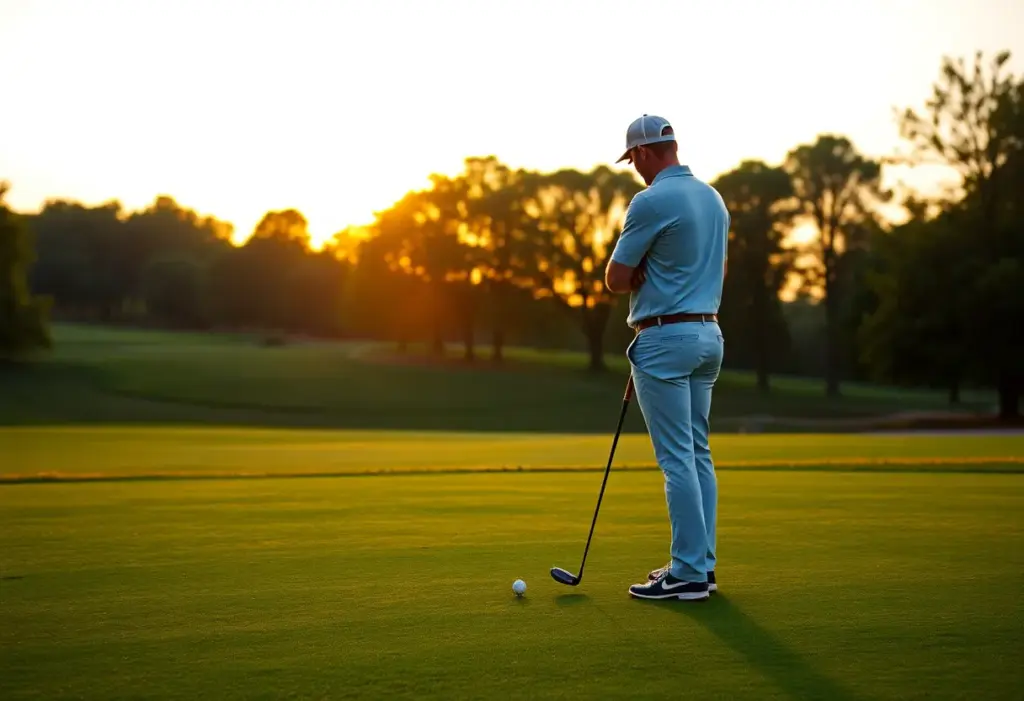 Golfer reflecting on his future