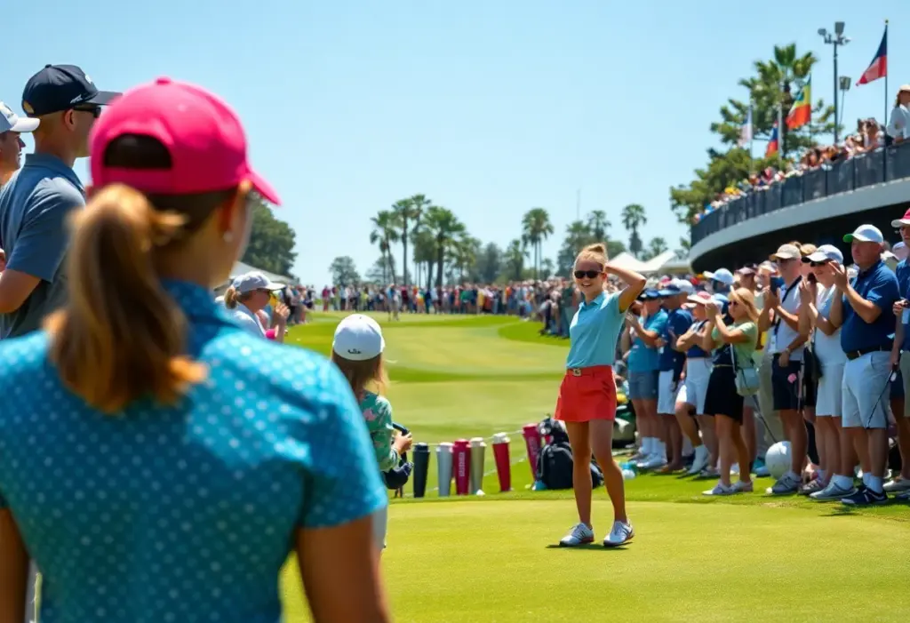 Young golfer participating in the LPGA tournament